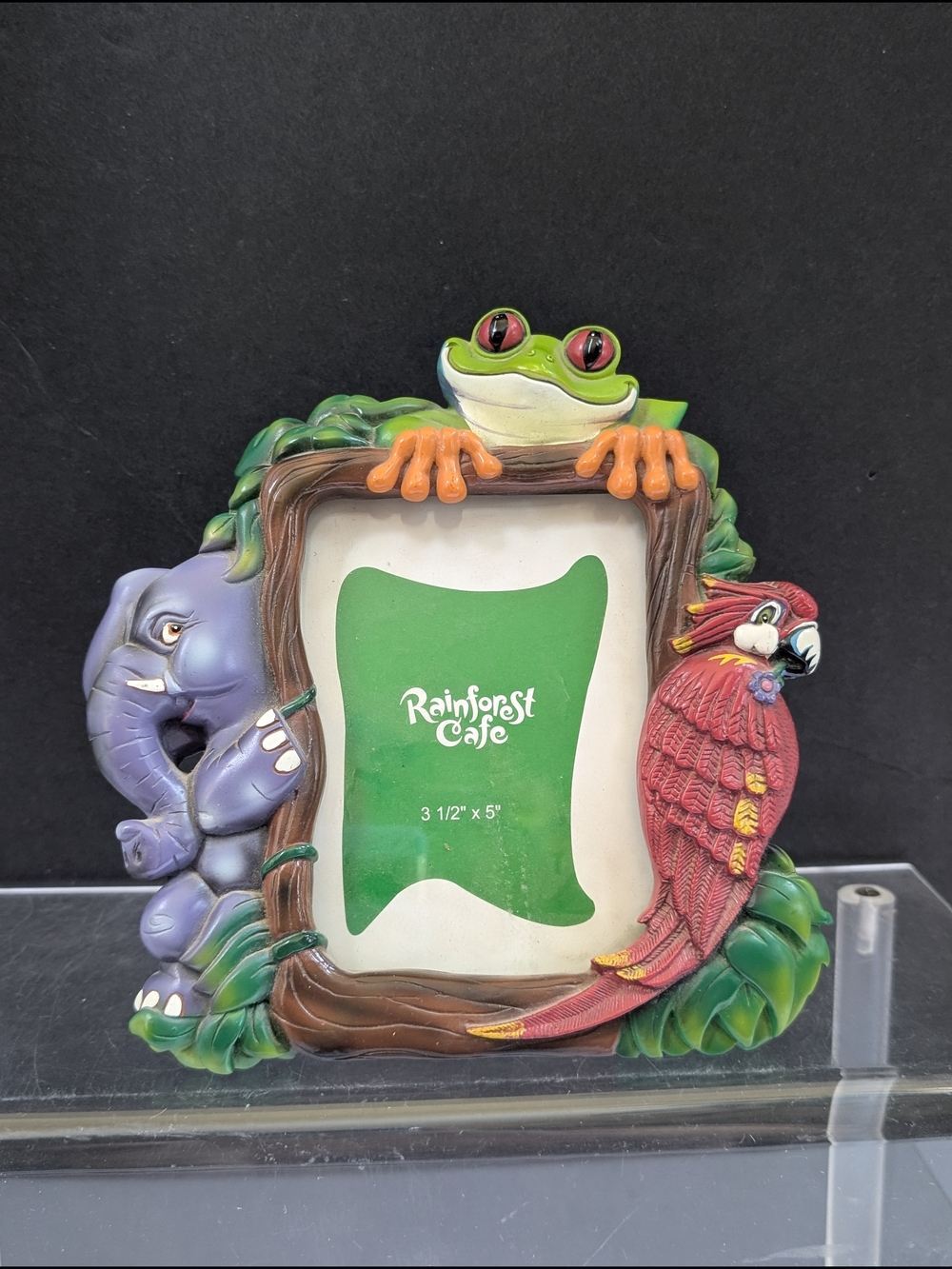 RAINFOREST Colorful Rainforest Animal Photo Frame - Green/Red/Purple